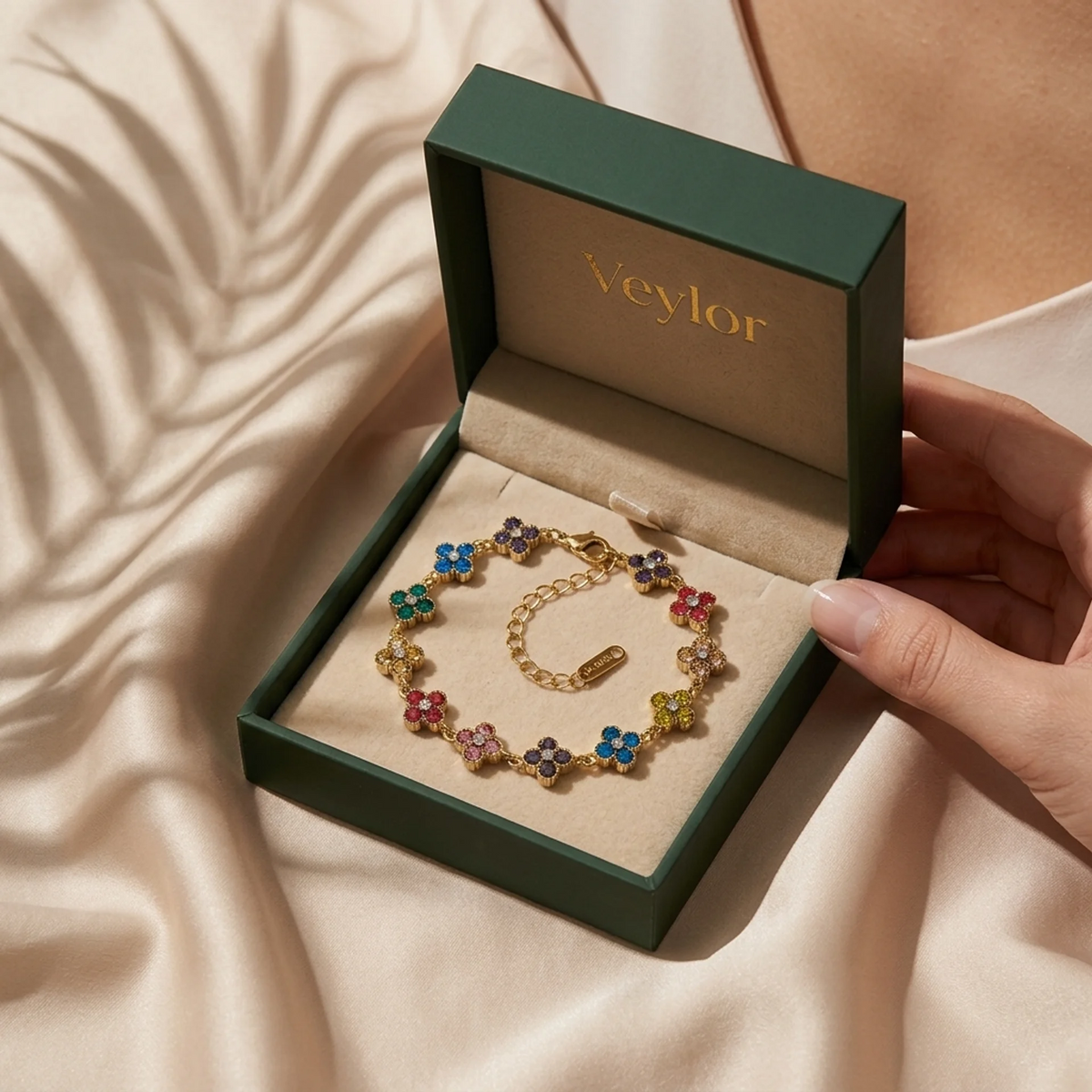 Veylor bracciale fiori colorati