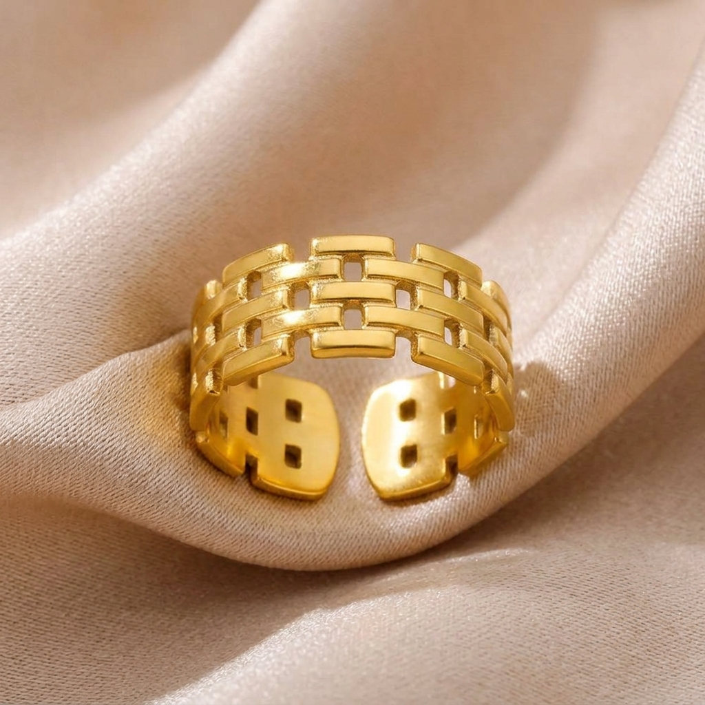 Anello Maglia acciaio regolabile