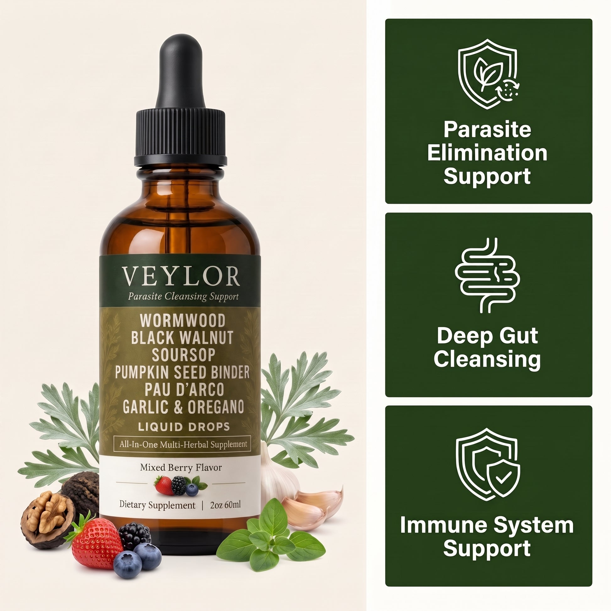 Veylor Deep Cleanse benefits and product bottle