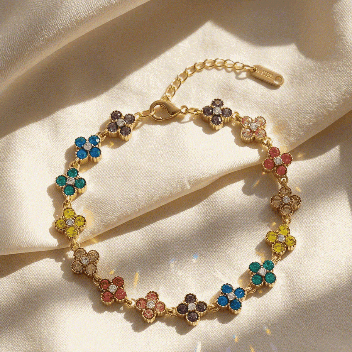 Veylor bracciale fiori colorati