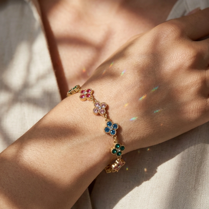 Veylor bracciale fiori colorati