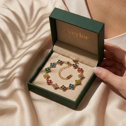 Veylor bracciale fiori colorati
