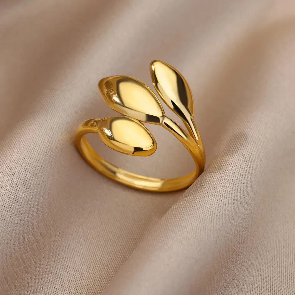 Anello Petali acciaio regolabile