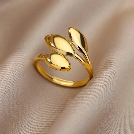 Anello Petali acciaio regolabile