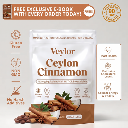 Ceylon Cinnamon 7200mg Equivalent with MCT Oil