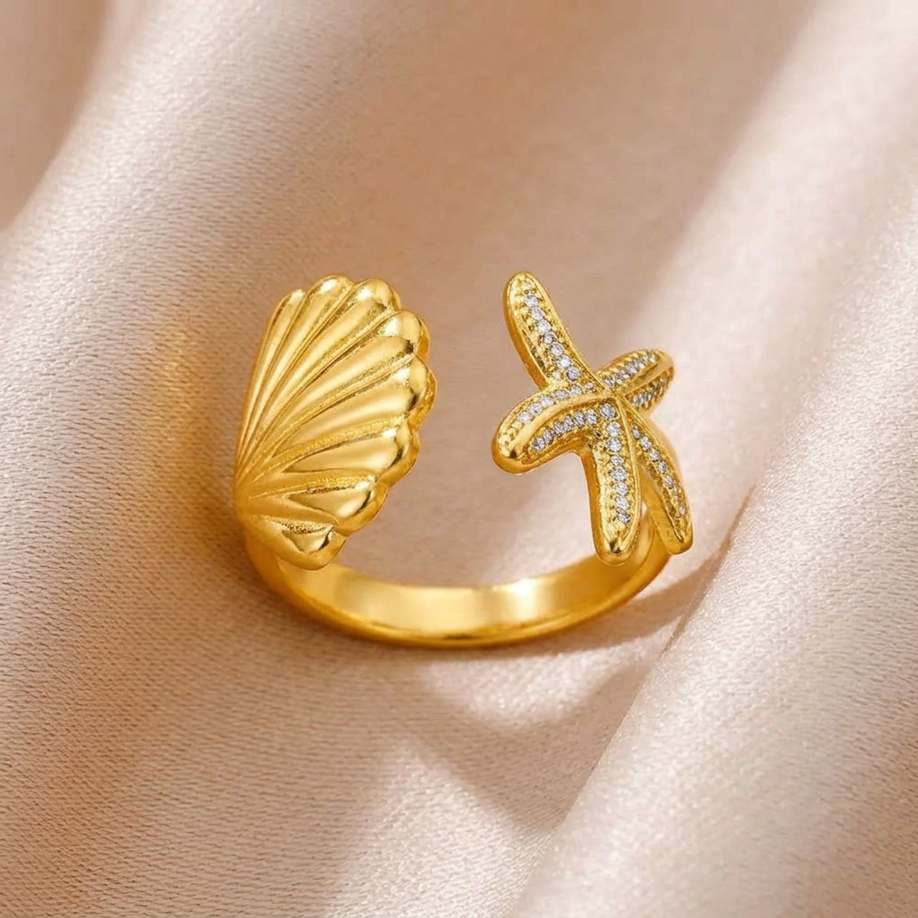 Anello Mare acciaio regolabile