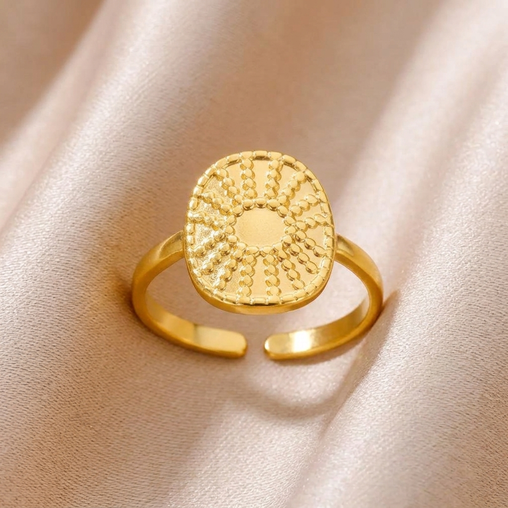 Anello Sigillo acciaio regolabile