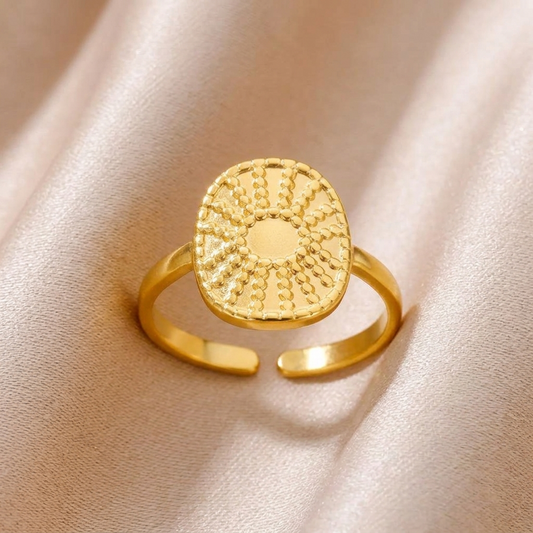 Anello Sigillo acciaio regolabile