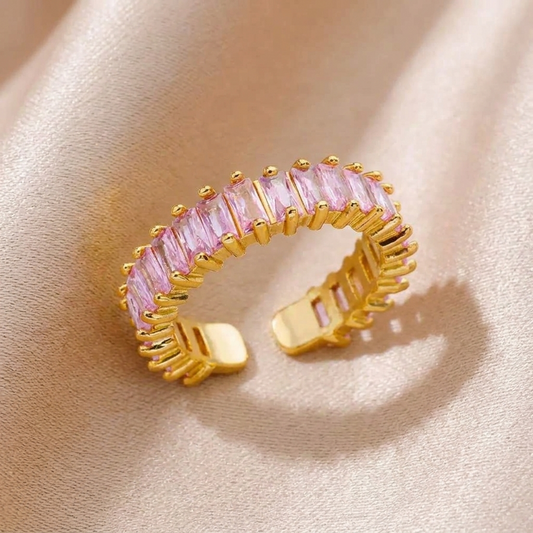 Anello Rosa acciaio regolabile