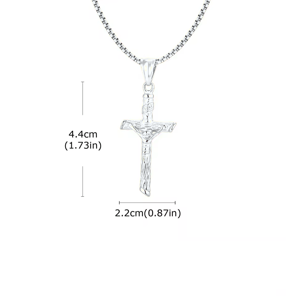 Crucifix Necklace, silver