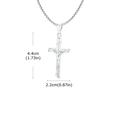 Crucifix Necklace, silver