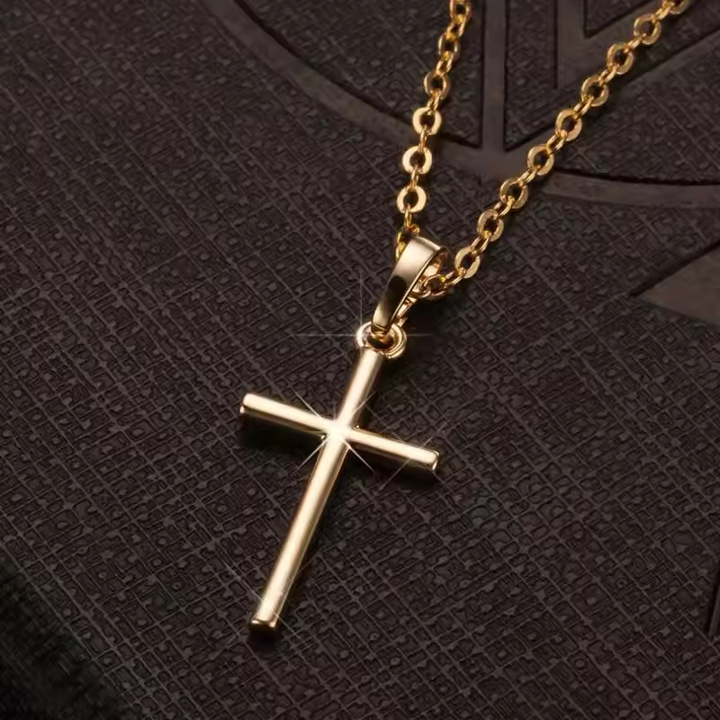 Everyday Cross Necklace, gold