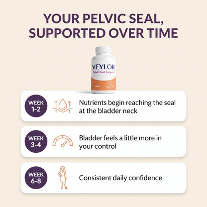 The pelvic seal supported over weeks 1 to 8